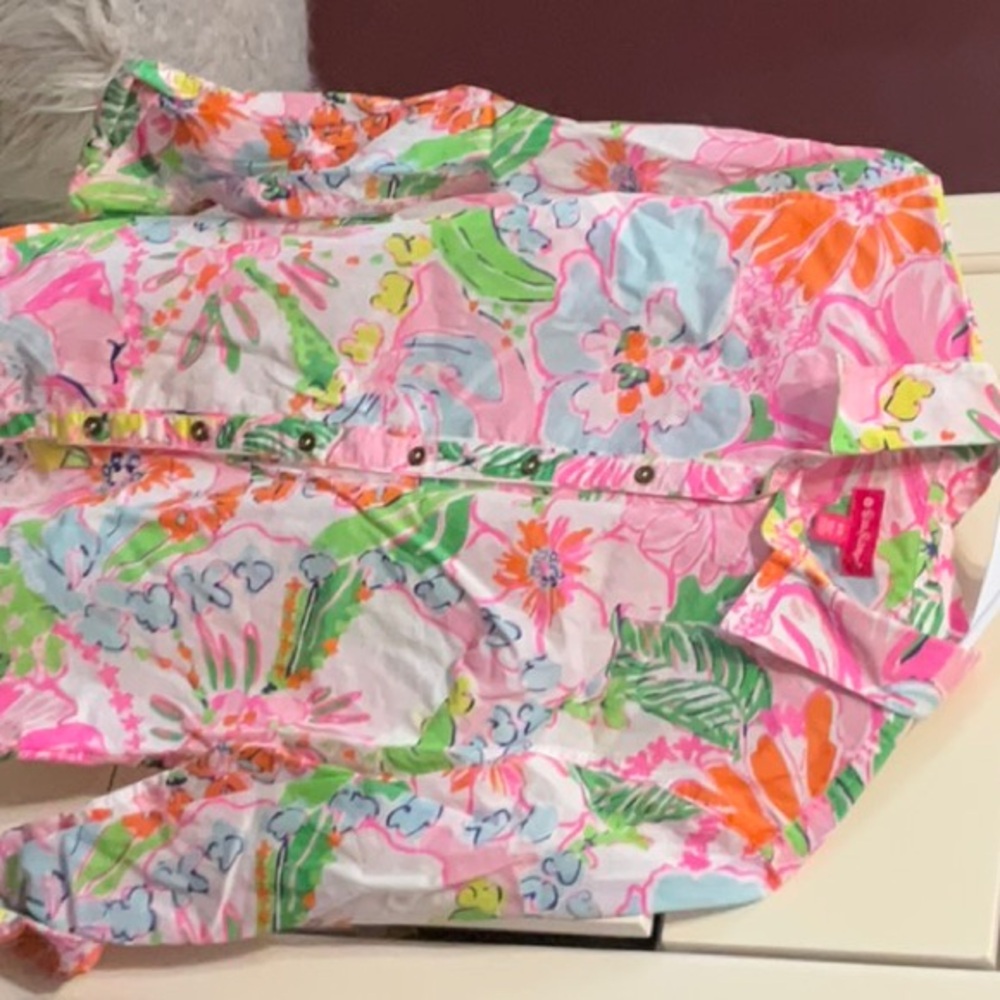 Lilly Pulitzer Colorful Floral Top - Picture 2 of 4